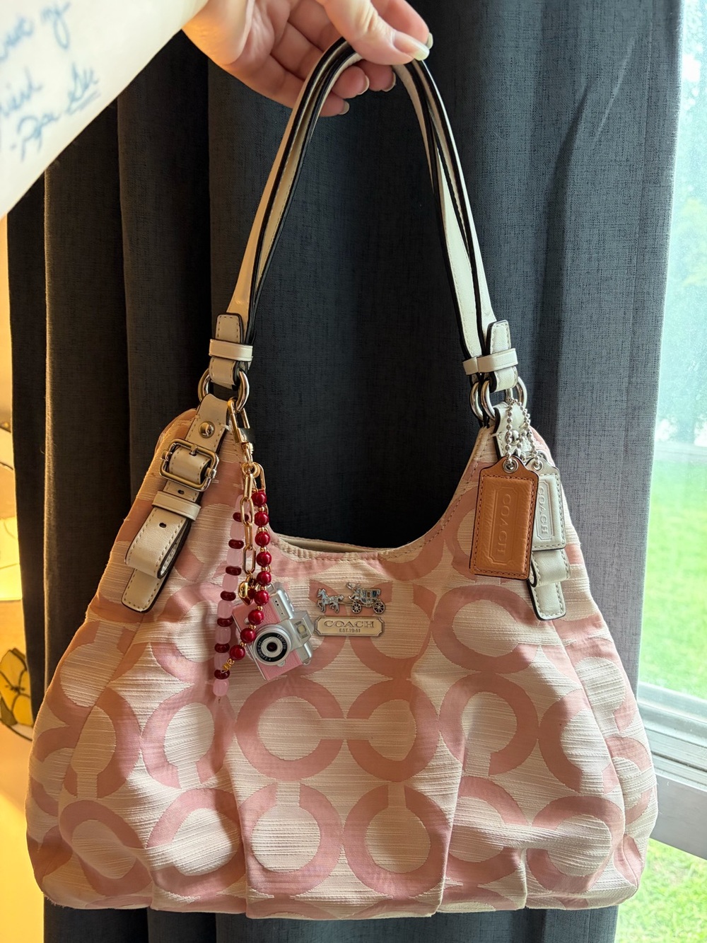 Coach Madison Op Art Shantung Maggie Bag